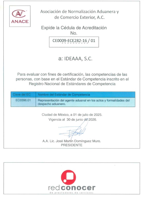 AUTORIZACION DE ACREDITACION EC0396